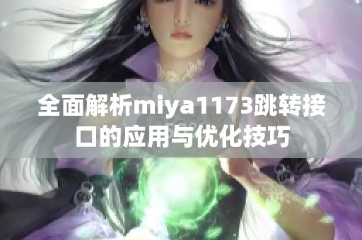 全面解析miya1173跳转接口的应用与优化技巧