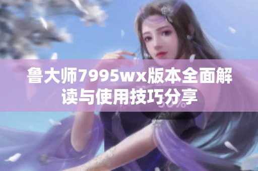 鲁大师7995wx版本全面解读与使用技巧分享