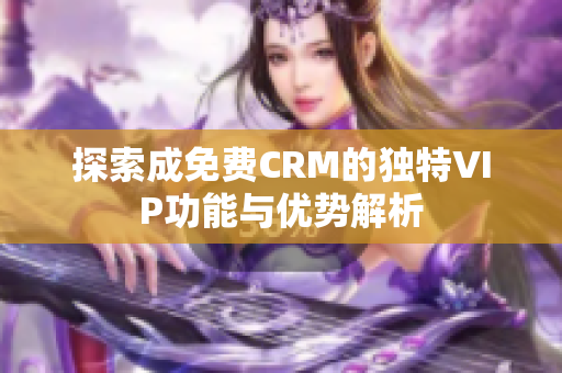 探索成免费CRM的独特VIP功能与优势解析