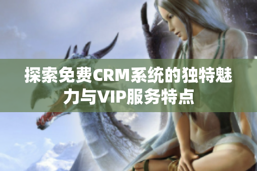 探索免费CRM系统的独特魅力与VIP服务特点