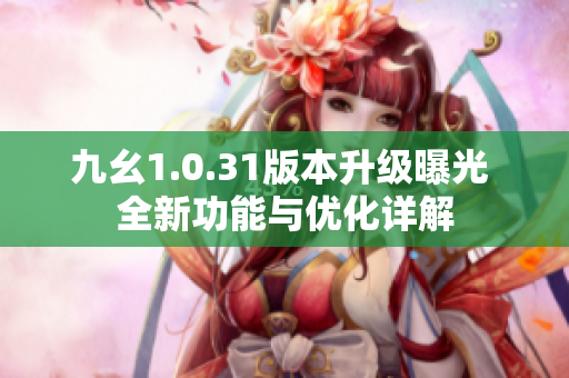 九幺1.0.31版本升级曝光 全新功能与优化详解