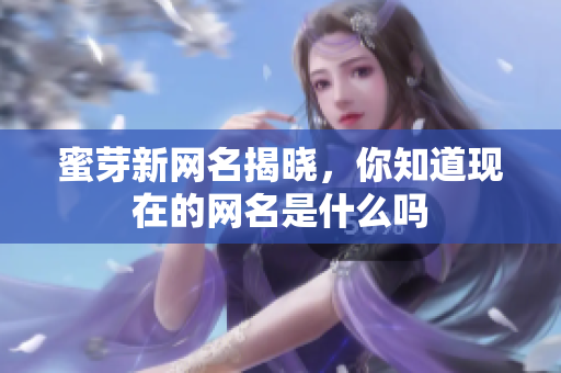 蜜芽新网名揭晓，你知道现在的网名是什么吗